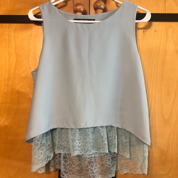Zara Women’s Sleeveless Top in Mint Green Size XS - Picture 3 of 6
